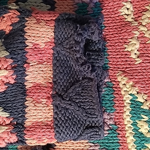 Vintage 1991 Y2K hand knitted Best American Clothing Co cardigan sweater small - Picture 5 of 6